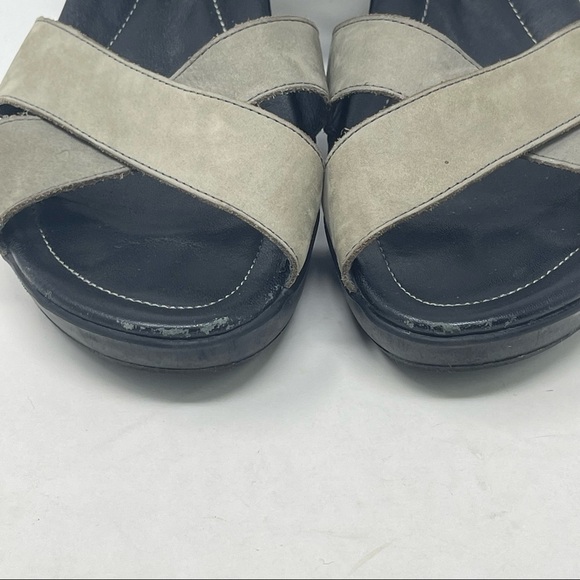 Mephisto Leather Wedge Tan Sandals Womens Size 40/ 10 - Picture 4 of 13